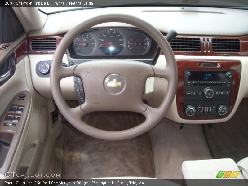 White / Neutral Beige 2007 Chevrolet Impala LT