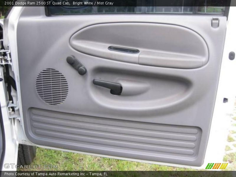 Bright White / Mist Gray 2001 Dodge Ram 2500 ST Quad Cab