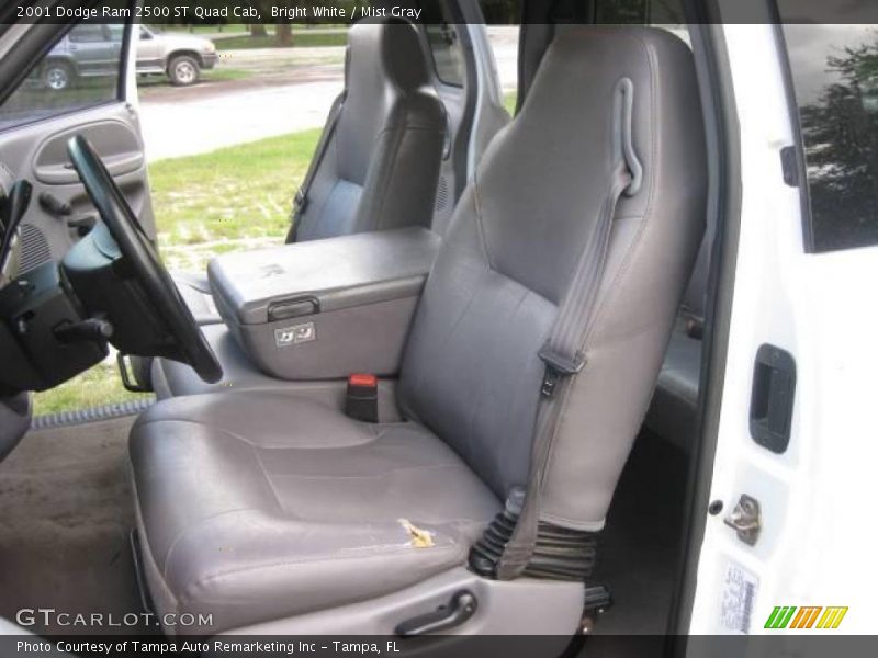 Bright White / Mist Gray 2001 Dodge Ram 2500 ST Quad Cab