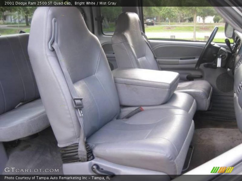 Bright White / Mist Gray 2001 Dodge Ram 2500 ST Quad Cab