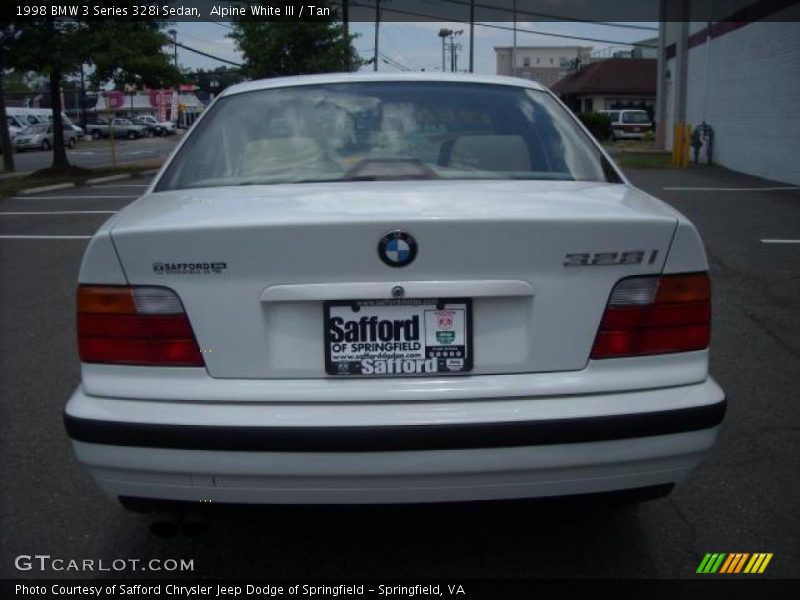 Alpine White III / Tan 1998 BMW 3 Series 328i Sedan