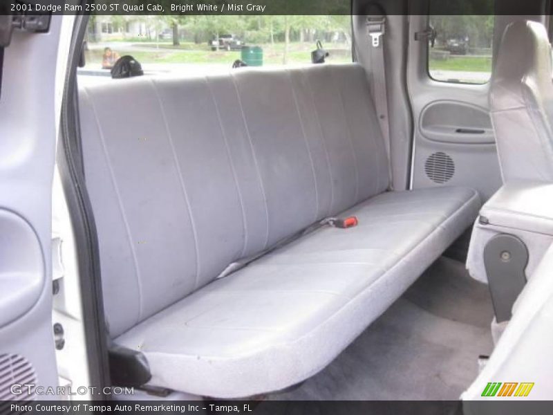 Bright White / Mist Gray 2001 Dodge Ram 2500 ST Quad Cab