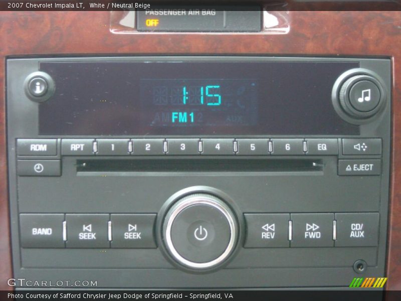 White / Neutral Beige 2007 Chevrolet Impala LT