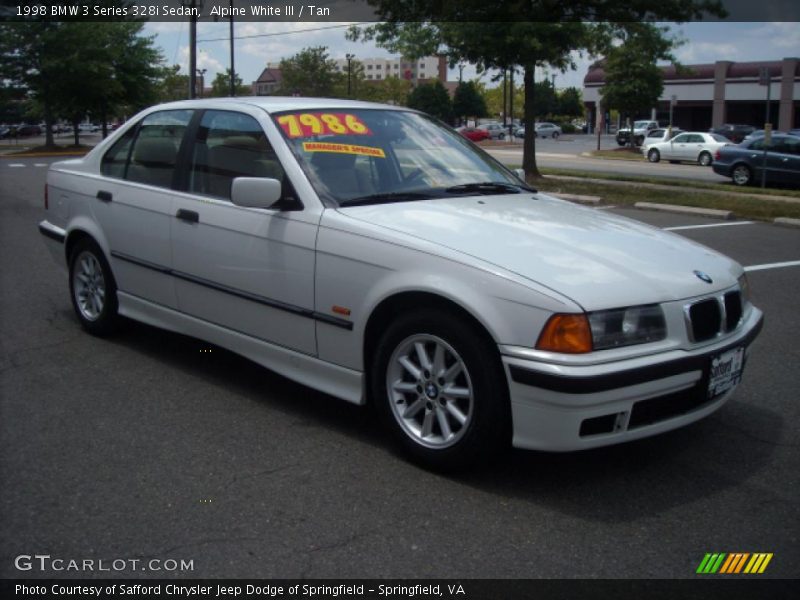 Alpine White III / Tan 1998 BMW 3 Series 328i Sedan