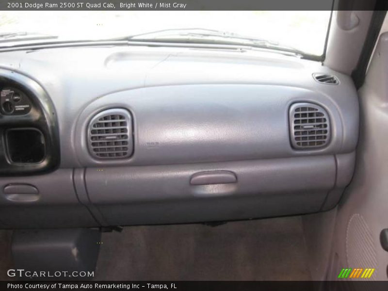 Bright White / Mist Gray 2001 Dodge Ram 2500 ST Quad Cab