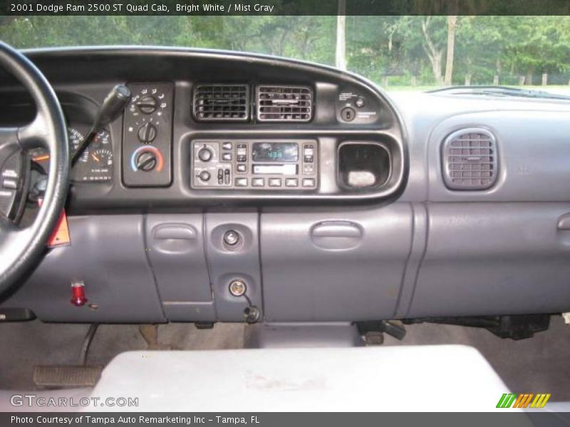 Bright White / Mist Gray 2001 Dodge Ram 2500 ST Quad Cab