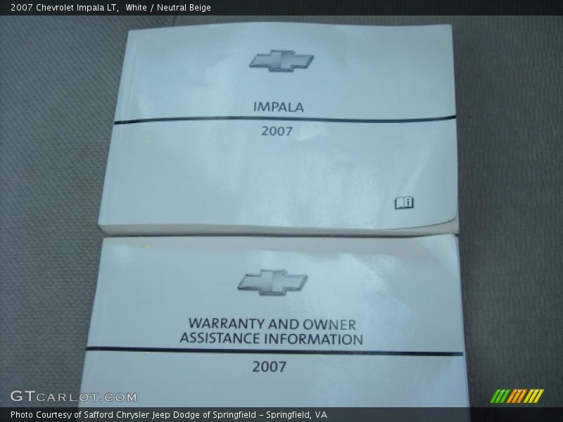 White / Neutral Beige 2007 Chevrolet Impala LT