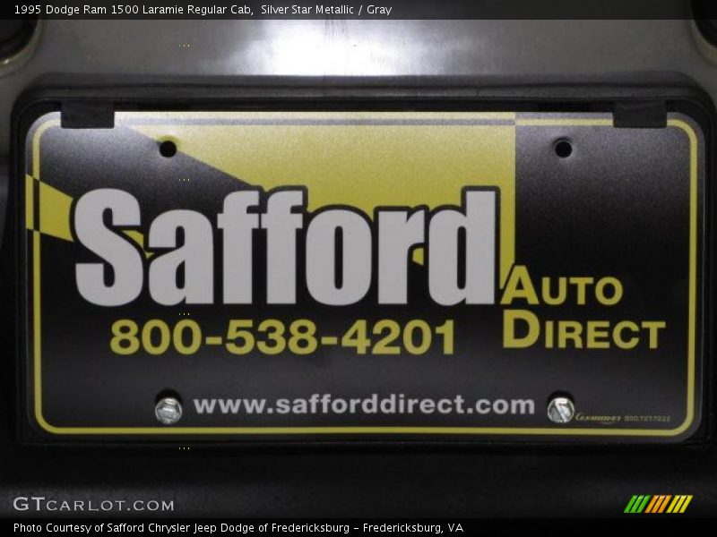 Silver Star Metallic / Gray 1995 Dodge Ram 1500 Laramie Regular Cab