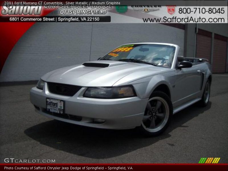 Silver Metallic / Medium Graphite 2001 Ford Mustang GT Convertible