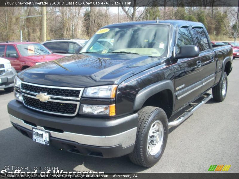 Black / Tan 2007 Chevrolet Silverado 2500HD Classic LS Crew Cab 4x4
