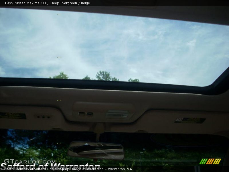 Deep Evergreen / Beige 1999 Nissan Maxima GLE