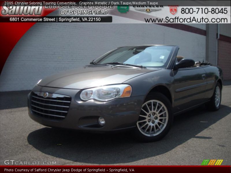Graphite Metallic / Dark Taupe/Medium Taupe 2005 Chrysler Sebring Touring Convertible