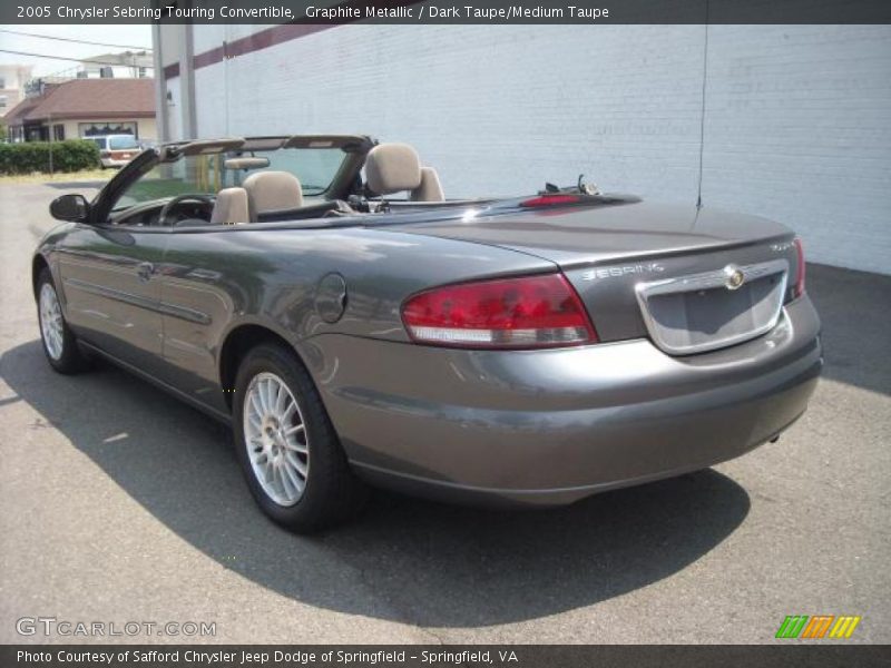 Graphite Metallic / Dark Taupe/Medium Taupe 2005 Chrysler Sebring Touring Convertible