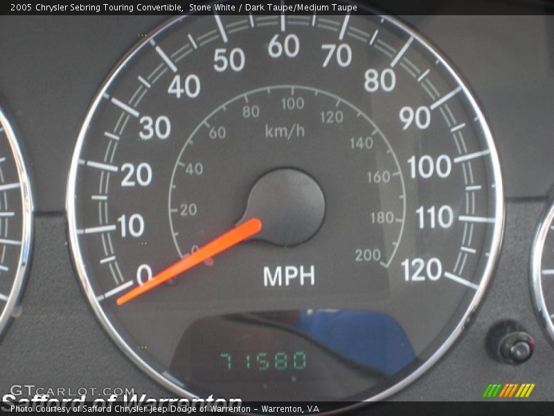 Stone White / Dark Taupe/Medium Taupe 2005 Chrysler Sebring Touring Convertible