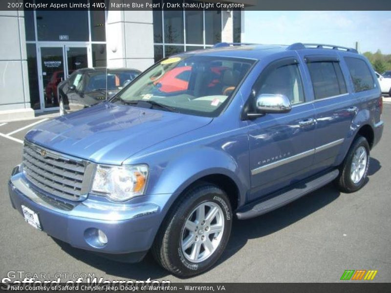 Marine Blue Pearl / Dark Khaki/Light Graystone 2007 Chrysler Aspen Limited 4WD