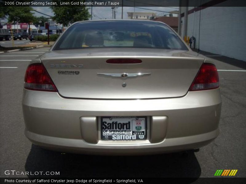 Linen Gold Metallic Pearl / Taupe 2006 Chrysler Sebring Sedan