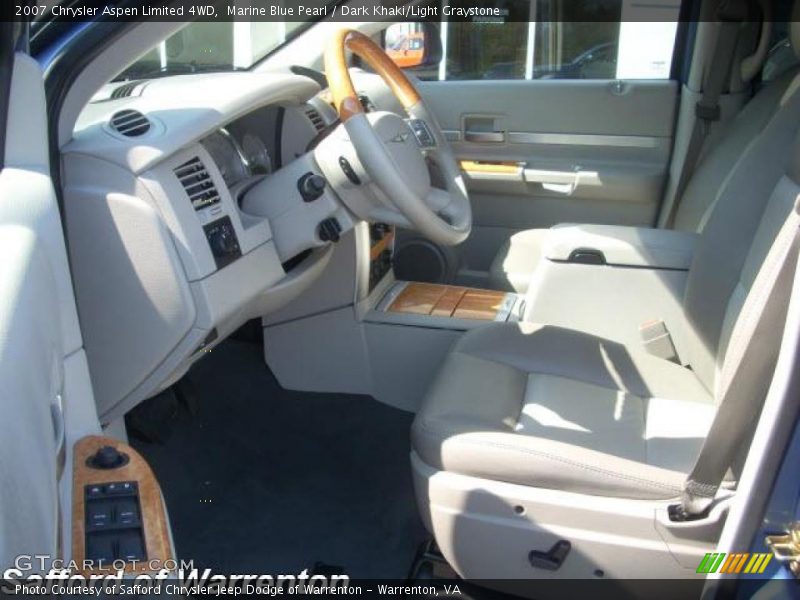 Marine Blue Pearl / Dark Khaki/Light Graystone 2007 Chrysler Aspen Limited 4WD