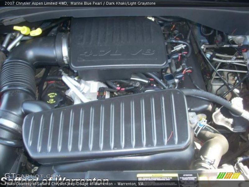 Marine Blue Pearl / Dark Khaki/Light Graystone 2007 Chrysler Aspen Limited 4WD