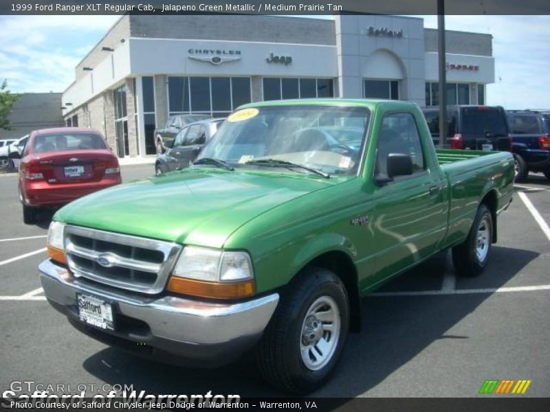 Jalapeno Green Metallic / Medium Prairie Tan 1999 Ford Ranger XLT Regular Cab