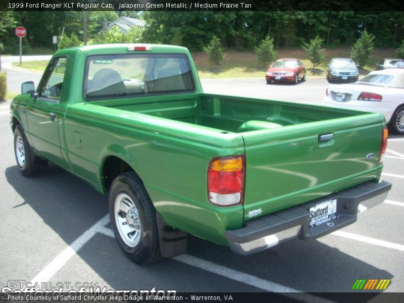 Jalapeno Green Metallic / Medium Prairie Tan 1999 Ford Ranger XLT Regular Cab