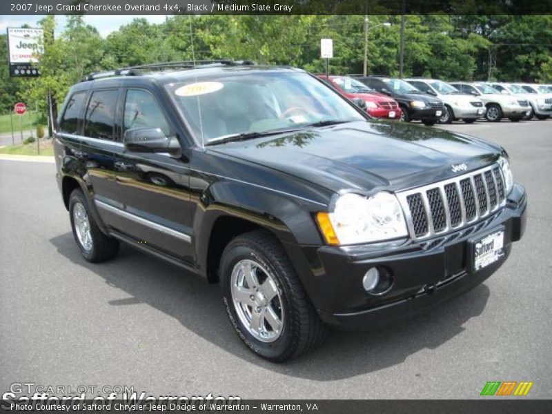 Black / Medium Slate Gray 2007 Jeep Grand Cherokee Overland 4x4