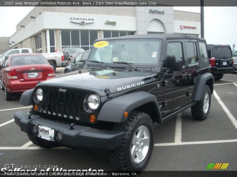 Black / Dark Slate Gray/Medium Slate Gray 2007 Jeep Wrangler Unlimited Rubicon 4x4