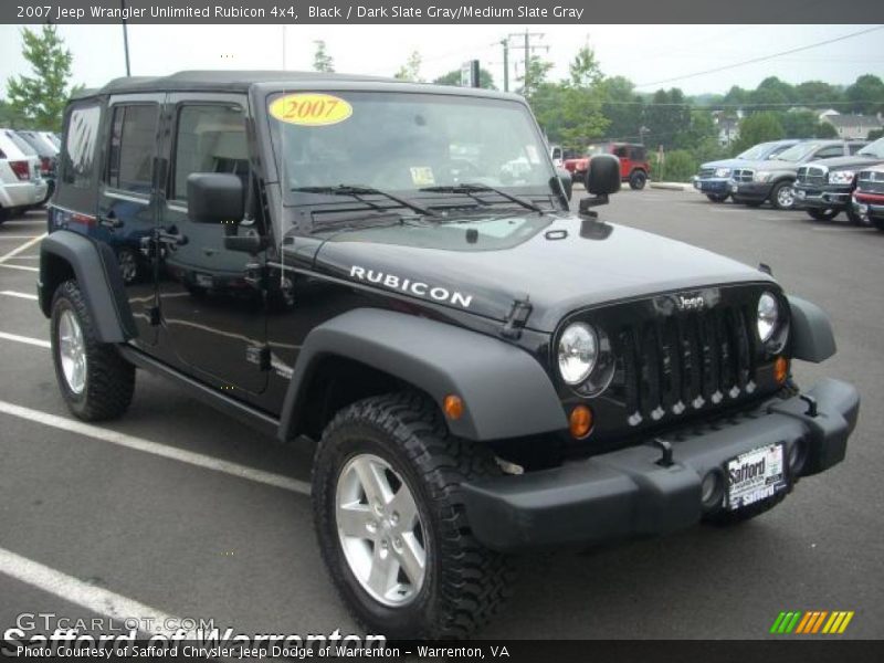 Black / Dark Slate Gray/Medium Slate Gray 2007 Jeep Wrangler Unlimited Rubicon 4x4
