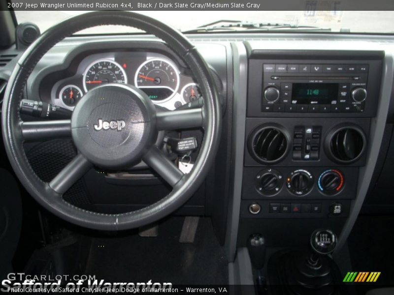 Black / Dark Slate Gray/Medium Slate Gray 2007 Jeep Wrangler Unlimited Rubicon 4x4