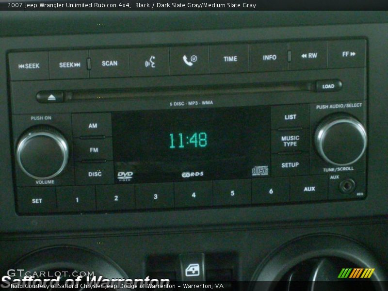 Black / Dark Slate Gray/Medium Slate Gray 2007 Jeep Wrangler Unlimited Rubicon 4x4