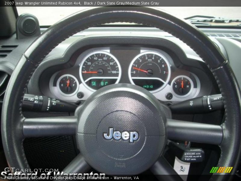 Black / Dark Slate Gray/Medium Slate Gray 2007 Jeep Wrangler Unlimited Rubicon 4x4