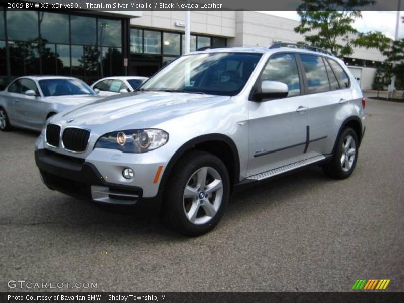 Titanium Silver Metallic / Black Nevada Leather 2009 BMW X5 xDrive30i