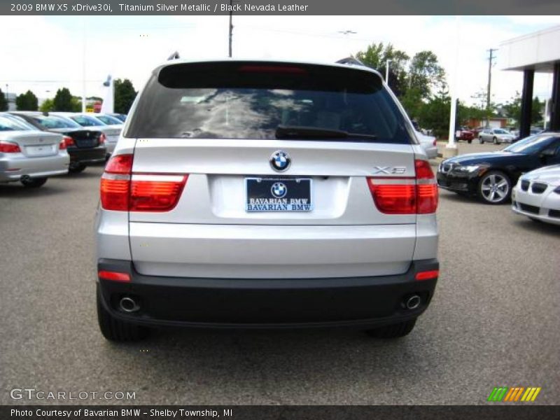 Titanium Silver Metallic / Black Nevada Leather 2009 BMW X5 xDrive30i