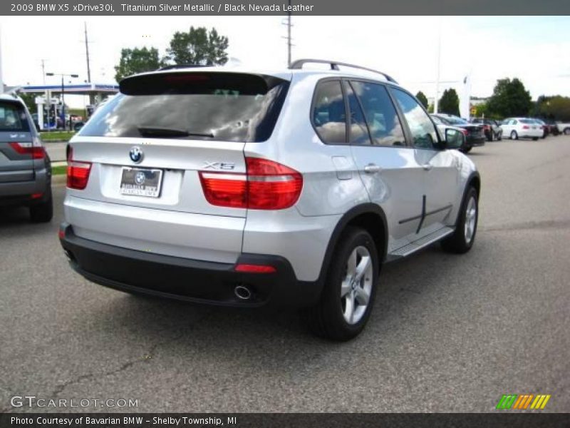 Titanium Silver Metallic / Black Nevada Leather 2009 BMW X5 xDrive30i