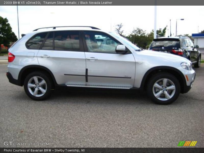 Titanium Silver Metallic / Black Nevada Leather 2009 BMW X5 xDrive30i