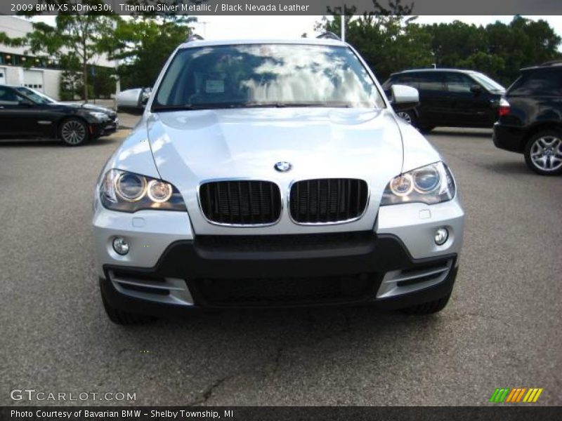 Titanium Silver Metallic / Black Nevada Leather 2009 BMW X5 xDrive30i