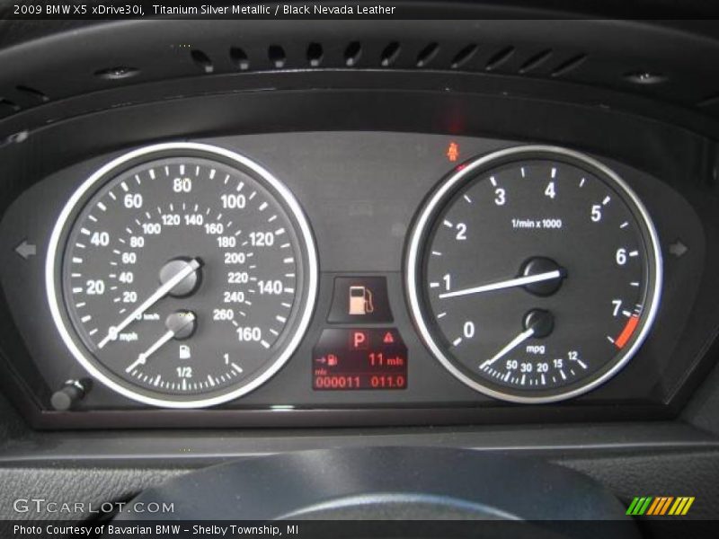 Titanium Silver Metallic / Black Nevada Leather 2009 BMW X5 xDrive30i