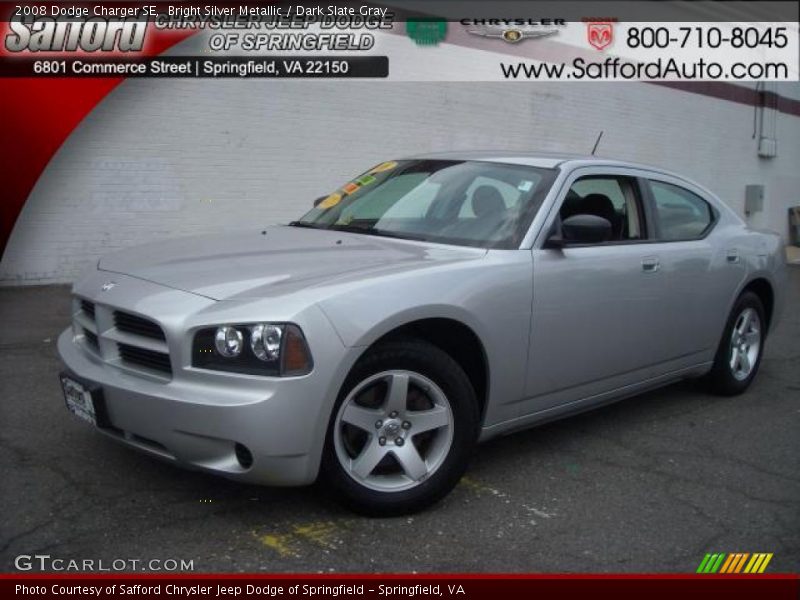 Bright Silver Metallic / Dark Slate Gray 2008 Dodge Charger SE