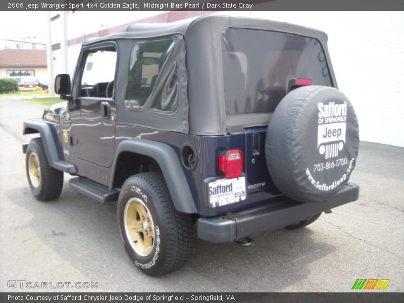 Midnight Blue Pearl / Dark Slate Gray 2006 Jeep Wrangler Sport 4x4 Golden Eagle