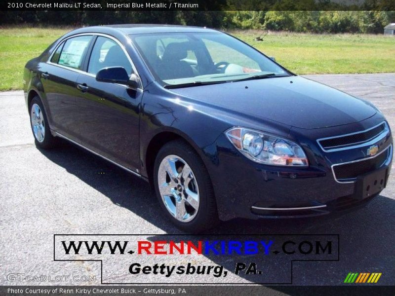 Imperial Blue Metallic / Titanium 2010 Chevrolet Malibu LT Sedan