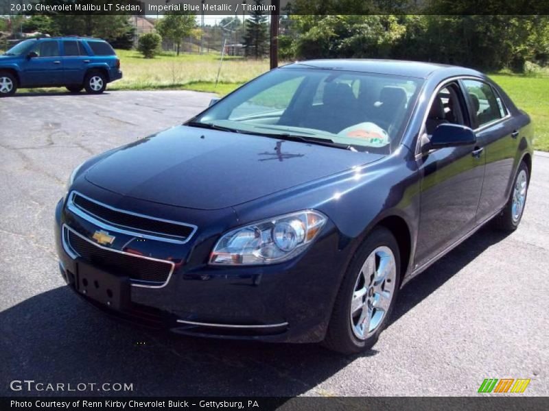 Imperial Blue Metallic / Titanium 2010 Chevrolet Malibu LT Sedan