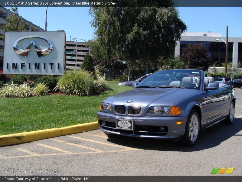 Steel Blue Metallic / Grey 2001 BMW 3 Series 325i Convertible