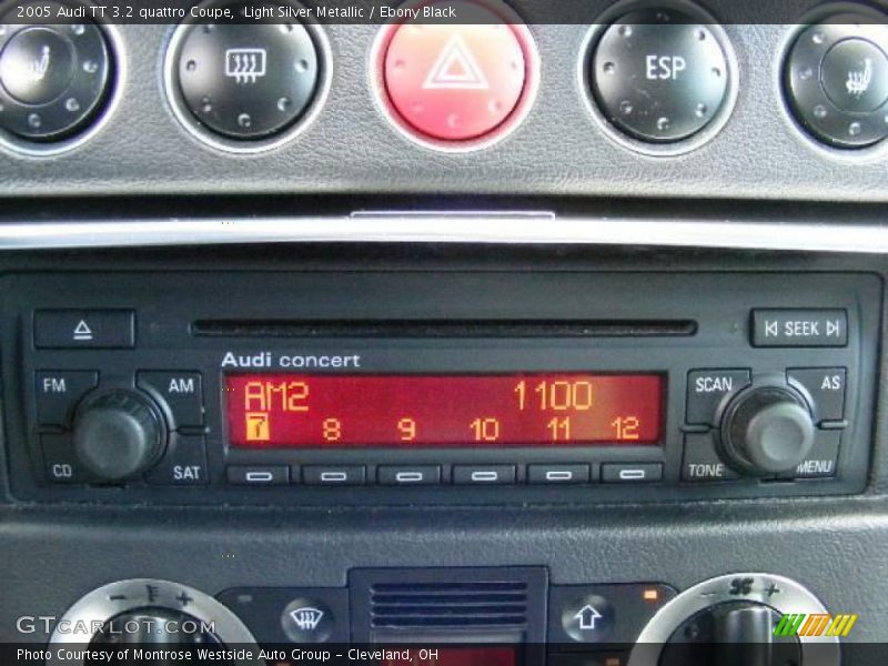 Light Silver Metallic / Ebony Black 2005 Audi TT 3.2 quattro Coupe