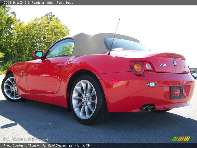 Bright Red / Beige 2003 BMW Z4 2.5i Roadster