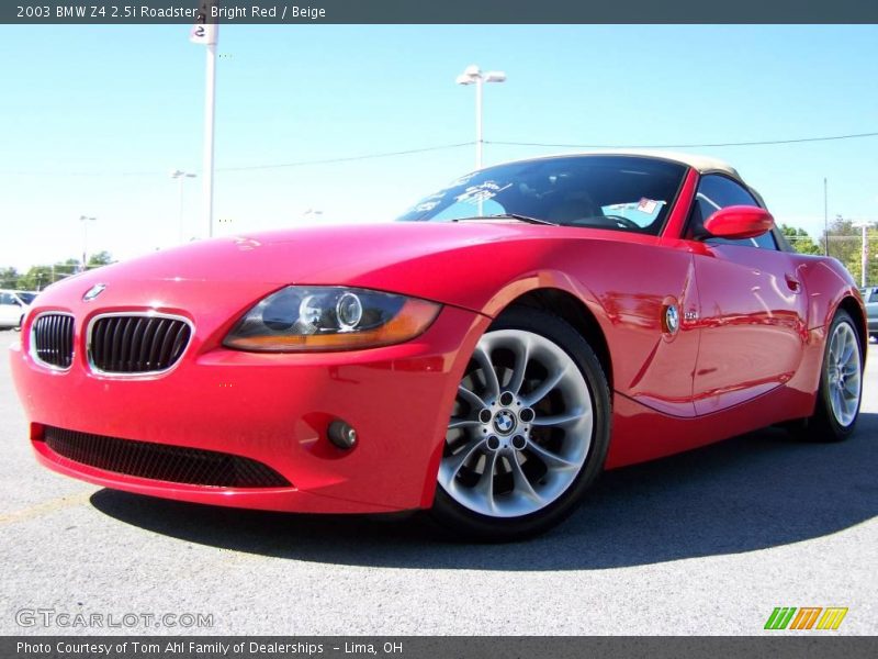 Bright Red / Beige 2003 BMW Z4 2.5i Roadster
