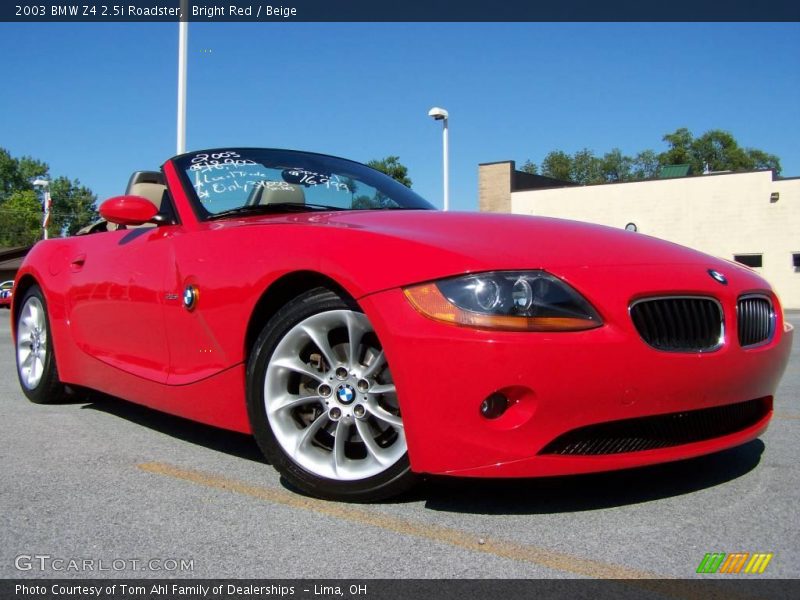 Bright Red / Beige 2003 BMW Z4 2.5i Roadster