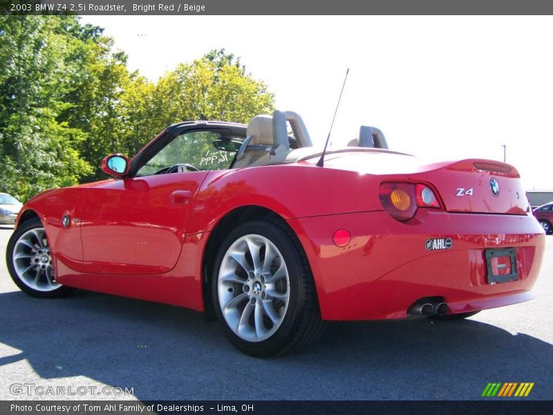 Bright Red / Beige 2003 BMW Z4 2.5i Roadster
