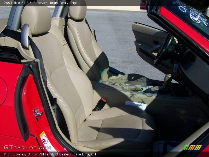 Bright Red / Beige 2003 BMW Z4 2.5i Roadster