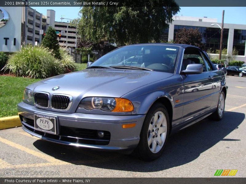 Steel Blue Metallic / Grey 2001 BMW 3 Series 325i Convertible