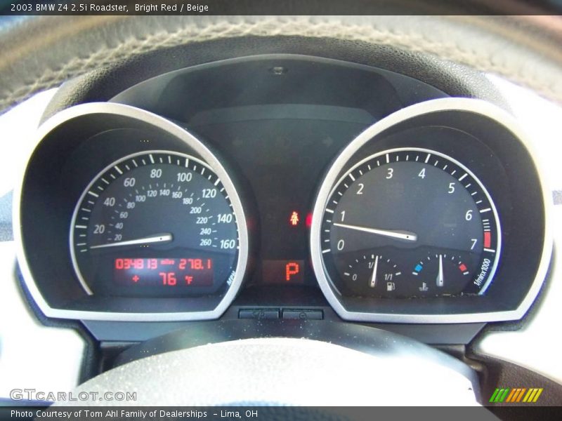 Bright Red / Beige 2003 BMW Z4 2.5i Roadster