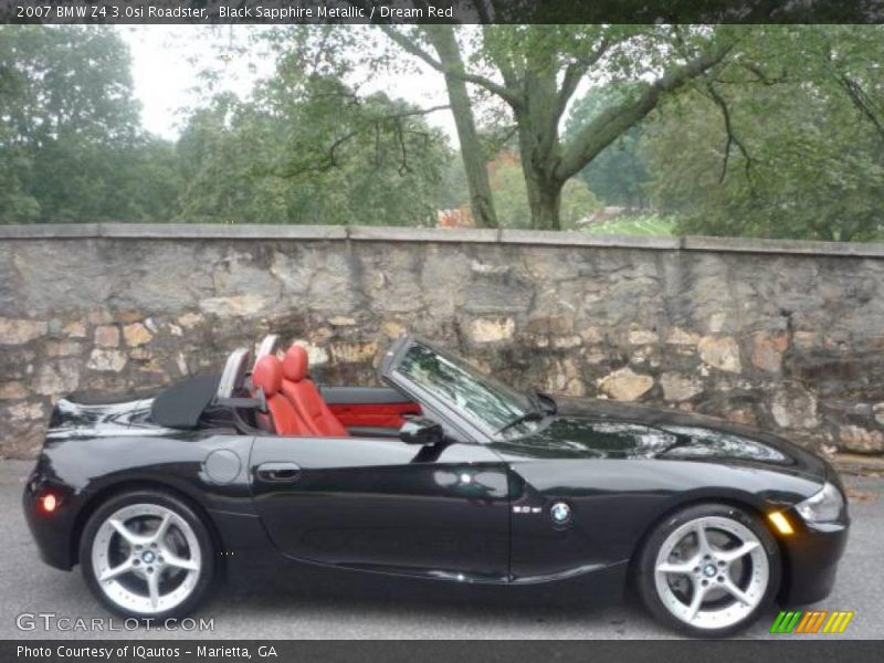 Black Sapphire Metallic / Dream Red 2007 BMW Z4 3.0si Roadster